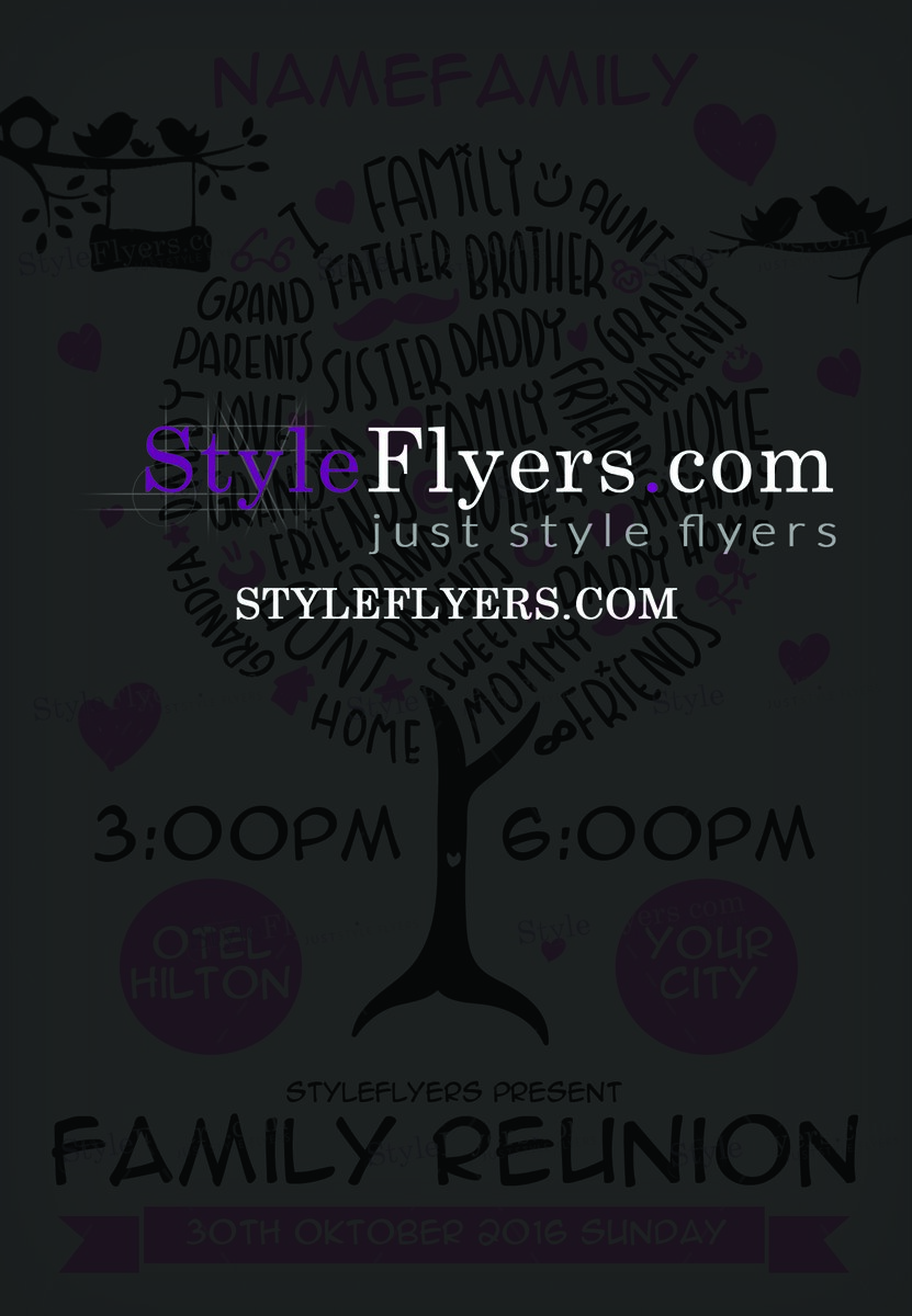 family reunion PSD Flyer Template
