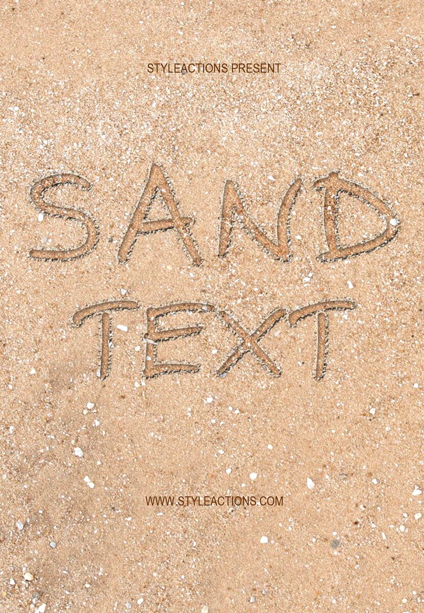 Sand Text Photoshop Action