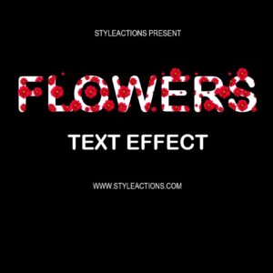 Flowers Text Effect Photoshop Action