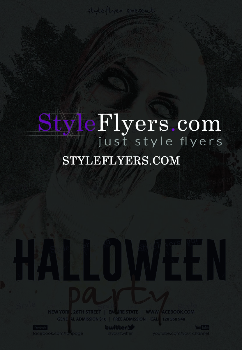 Halloween Party PSD Flyer Template