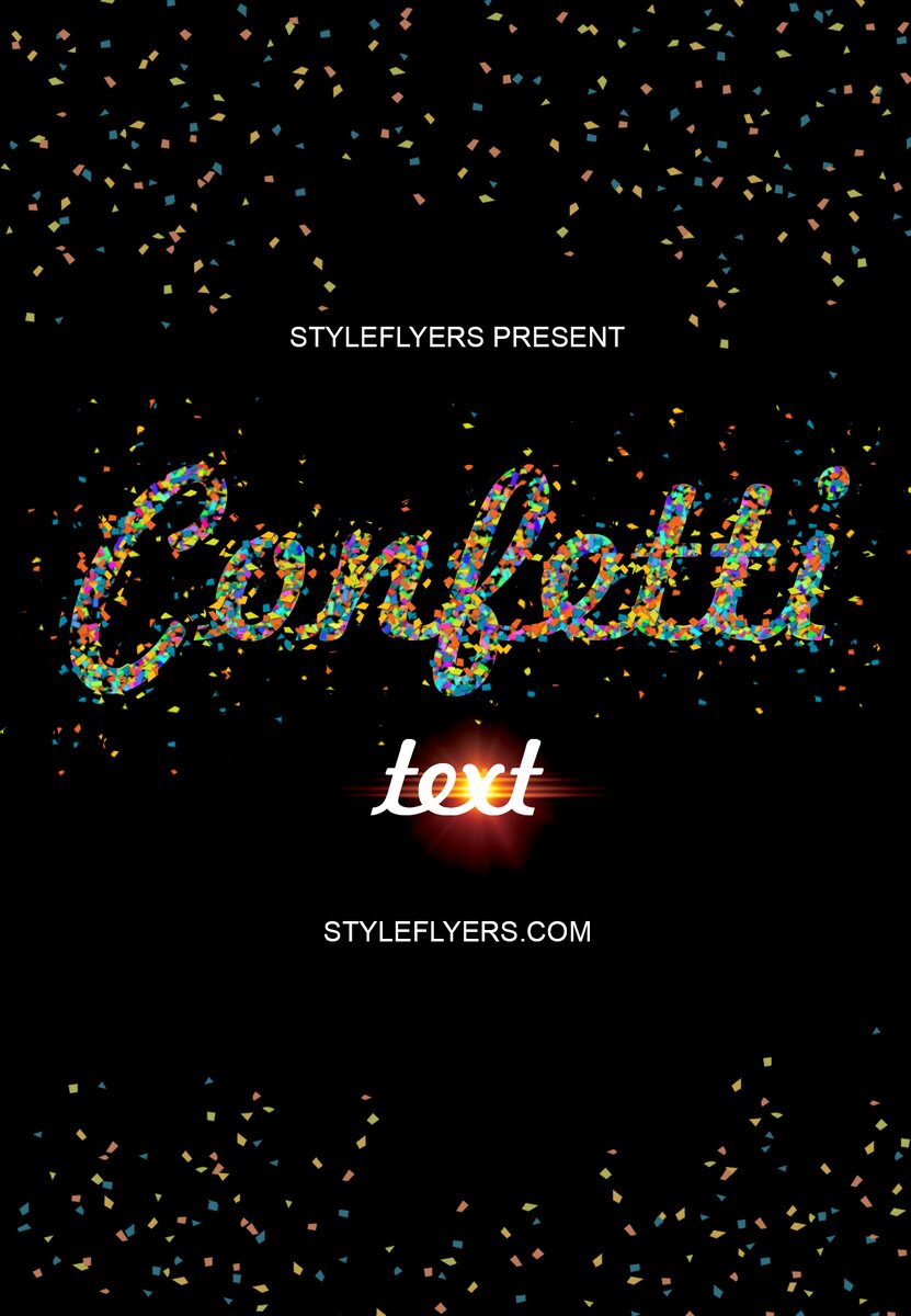 Confetti Text Style Photoshop Action