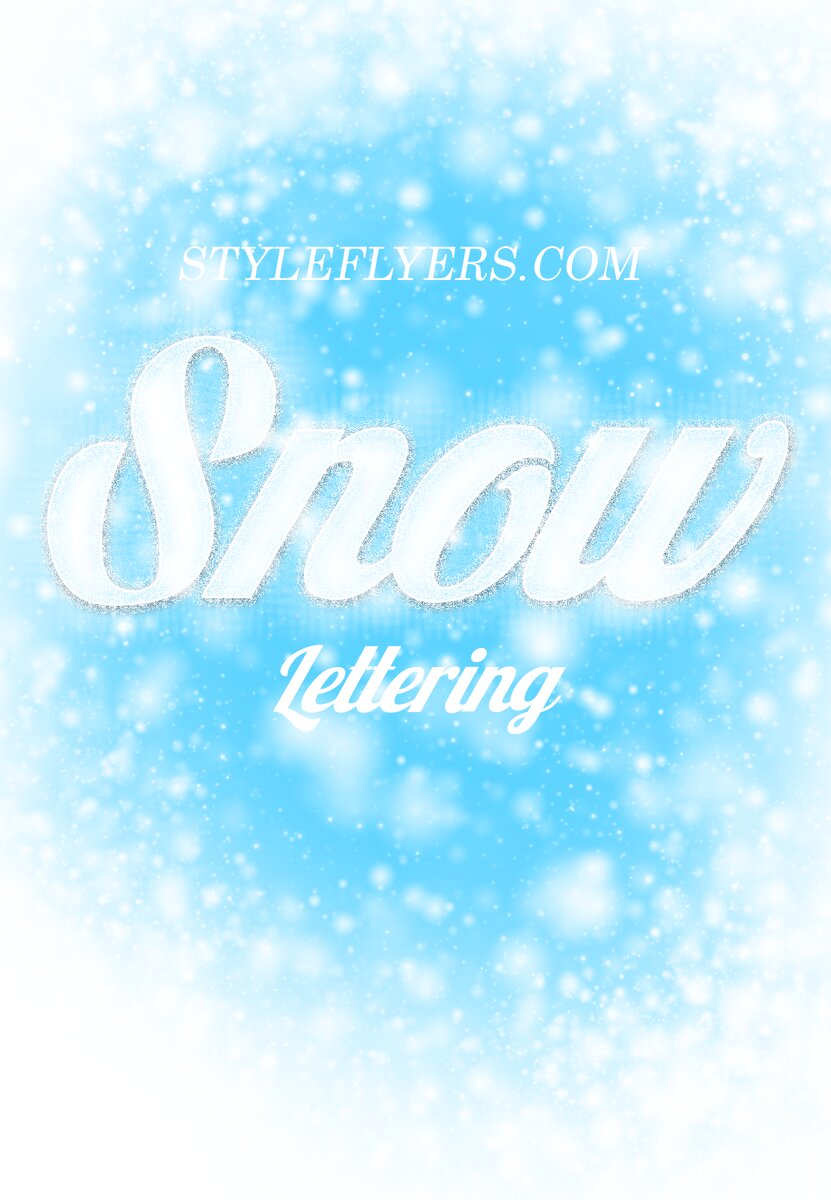 Snow Lettering PS Action