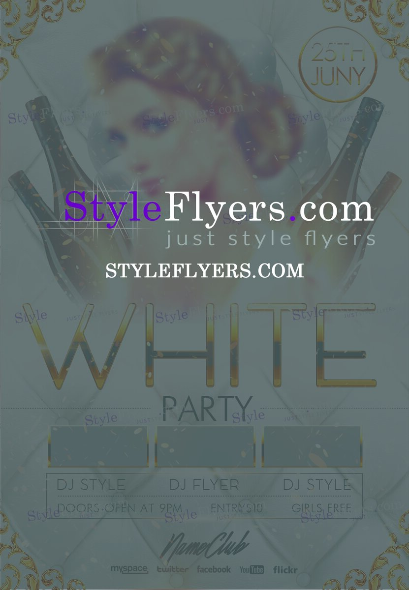 white party PSD Flyer Template