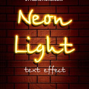 Neon Light Text Effect PS Action