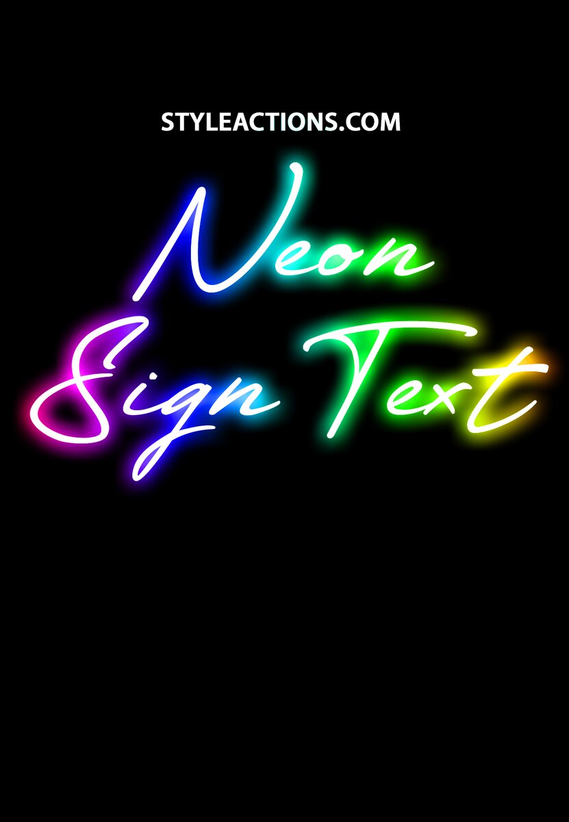 Neon Sign Photoshop Text Style