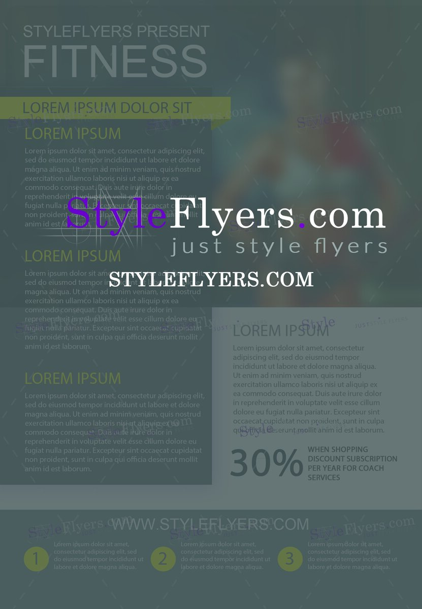 fitness PSD Flyer Template