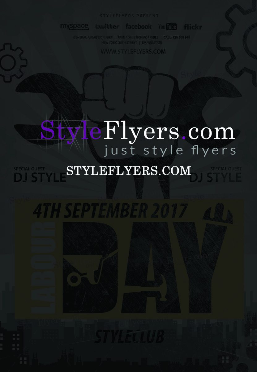 Labor Day PSD Flyer Template