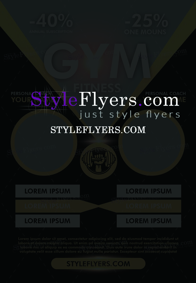 Fitness GYM PSD Flyer Template