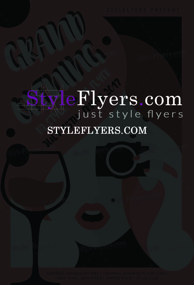 Grand opening free flyer template