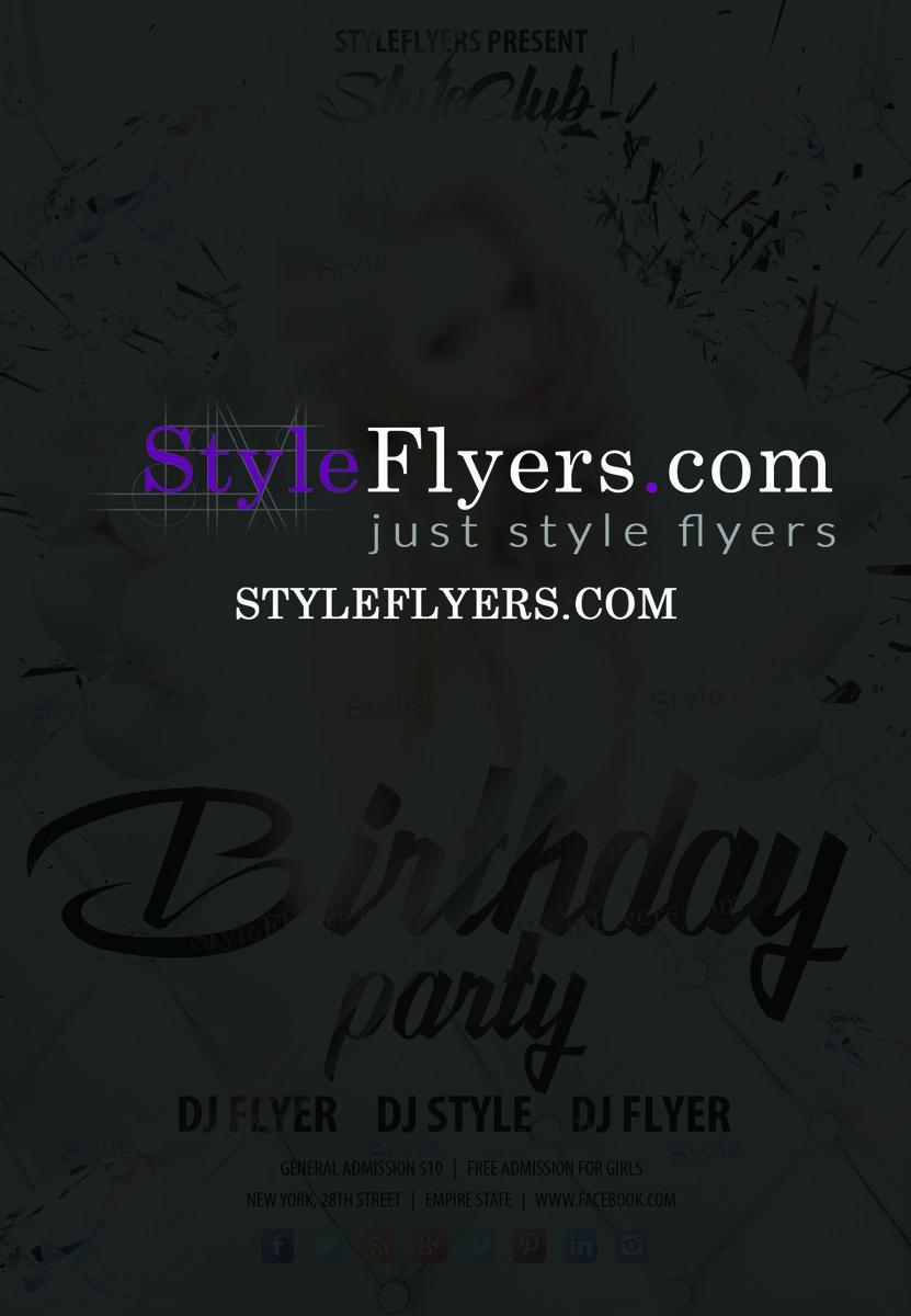 Birthday party PSD Flyer Template