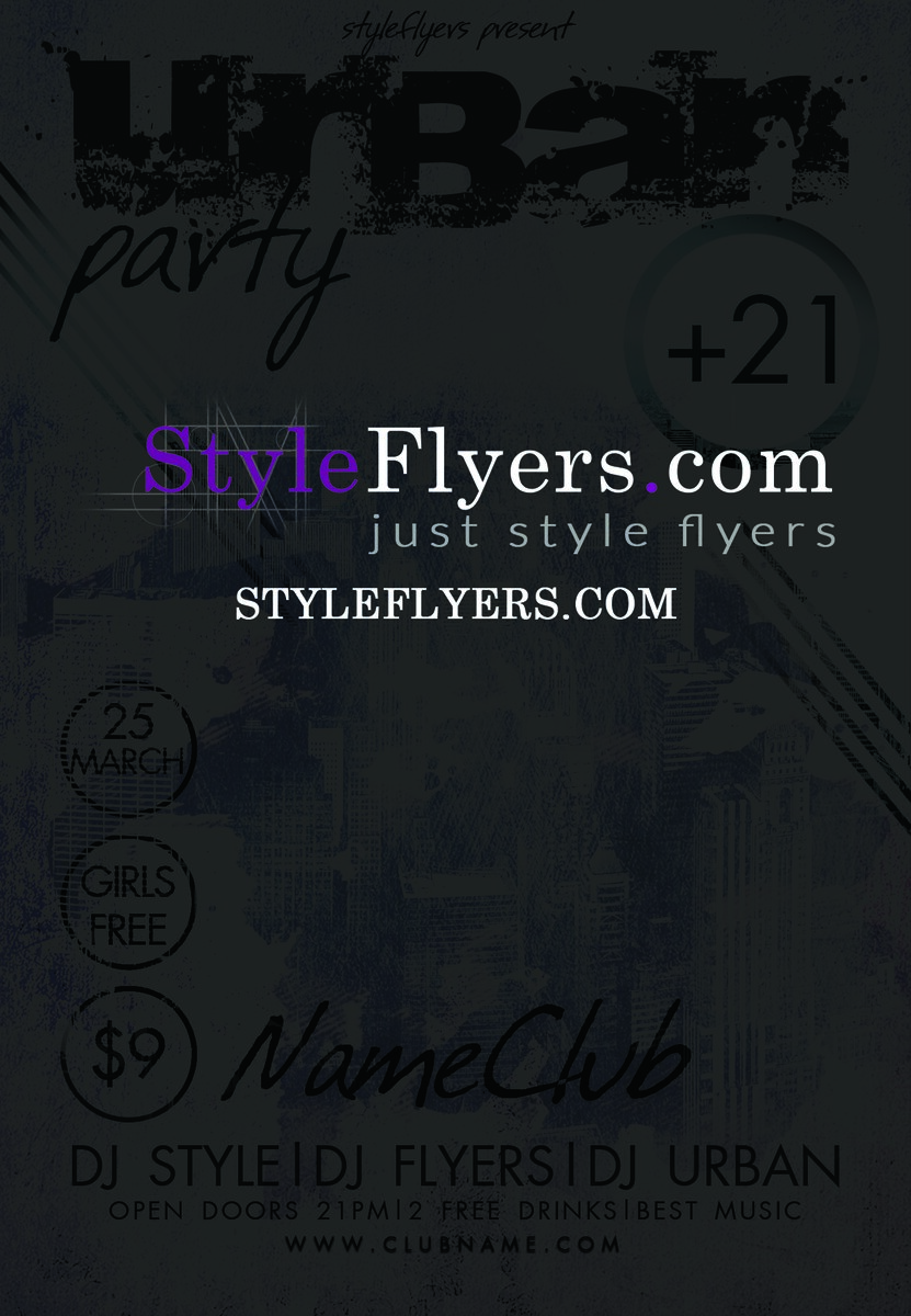 urban party PSD Flyer Template