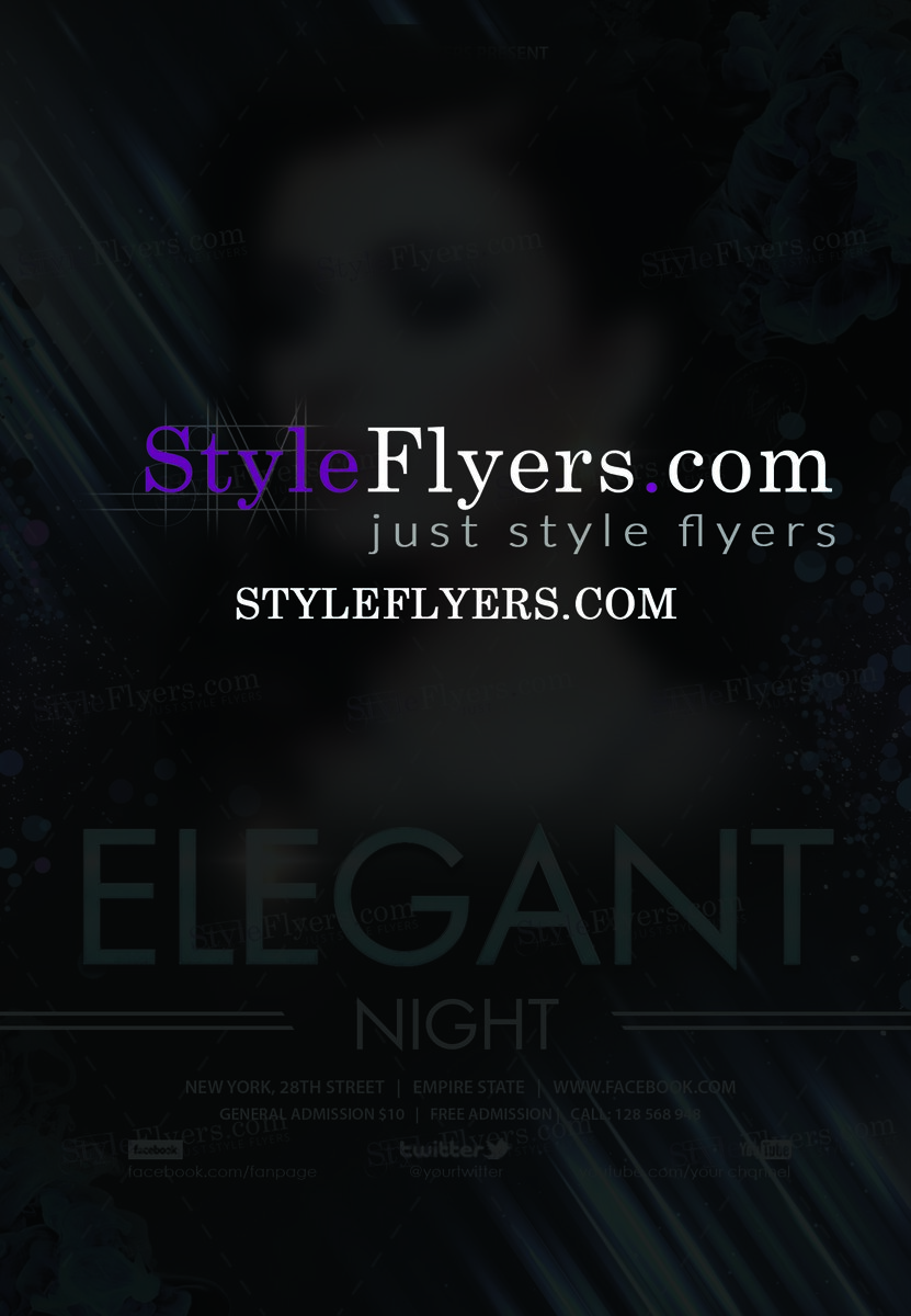 elegant night PSD Flyer Template