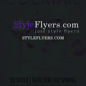 cocktail spring PSD Flyer Template