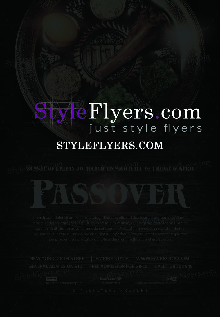 Passover PSD Flyer Template