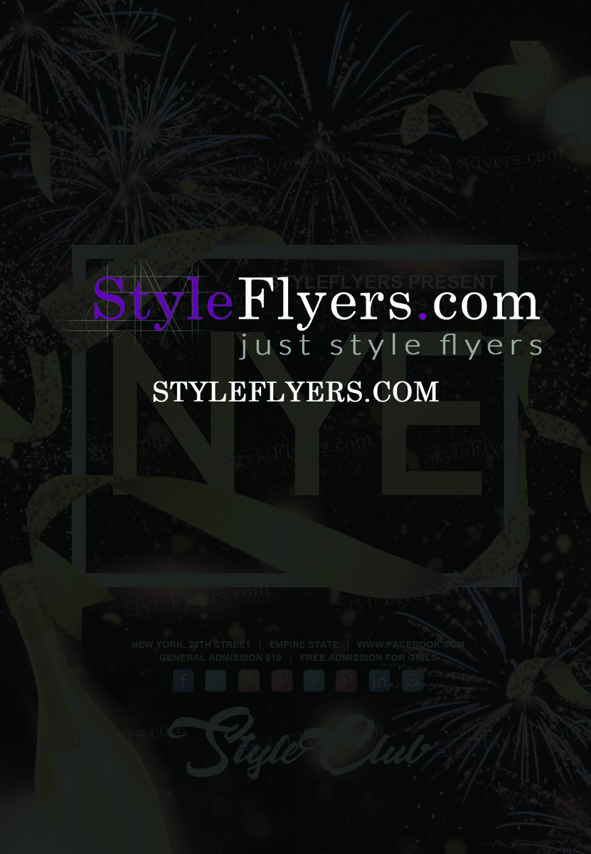new year PSD Flyer Template