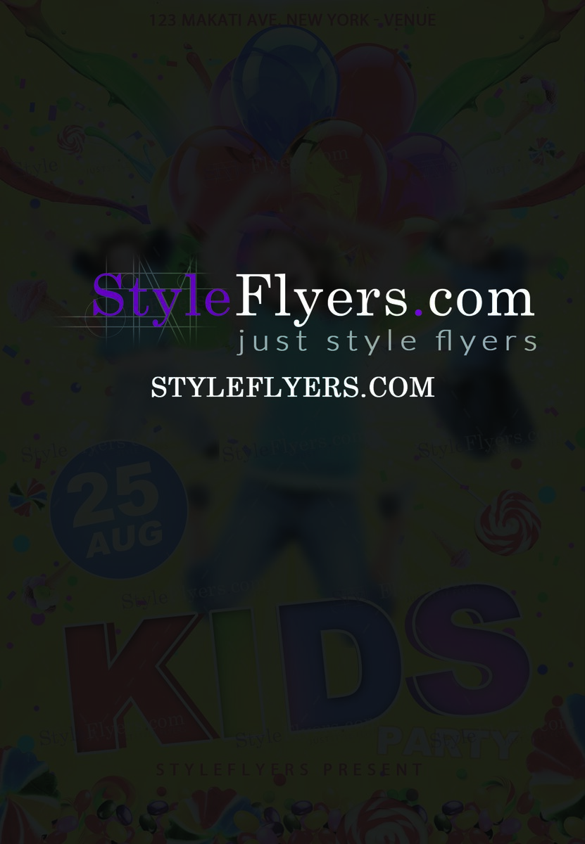 Kids Party PSD Flyer Template