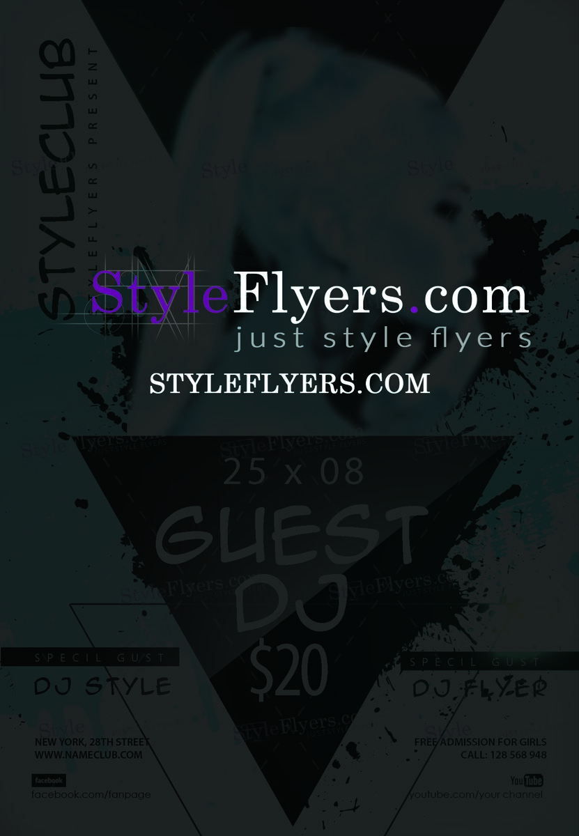 guest DJ PSD Flyer Template