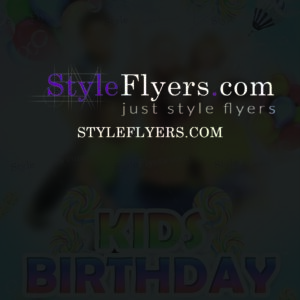 kids birthday PSD Flyer Template