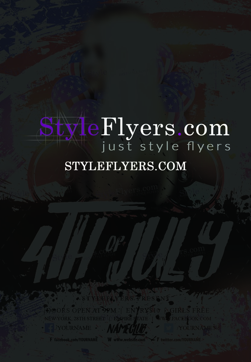 4th of July PSD Flyer Template