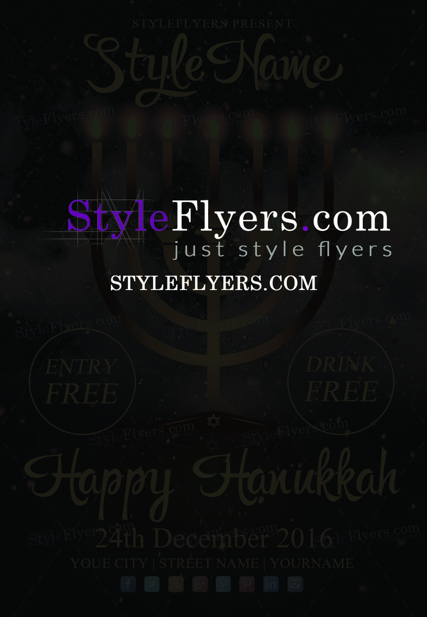 hanukkah PSD Flyer Template