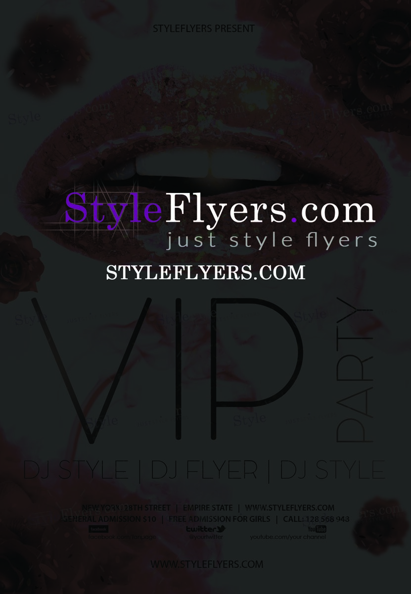 VIP Party PSD Flyer Template