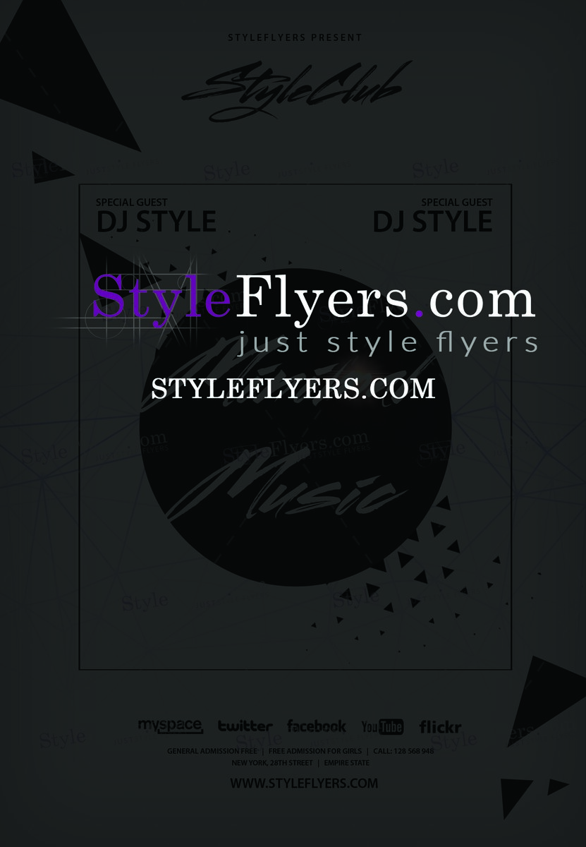 Minimal Music PSD Flyer Template