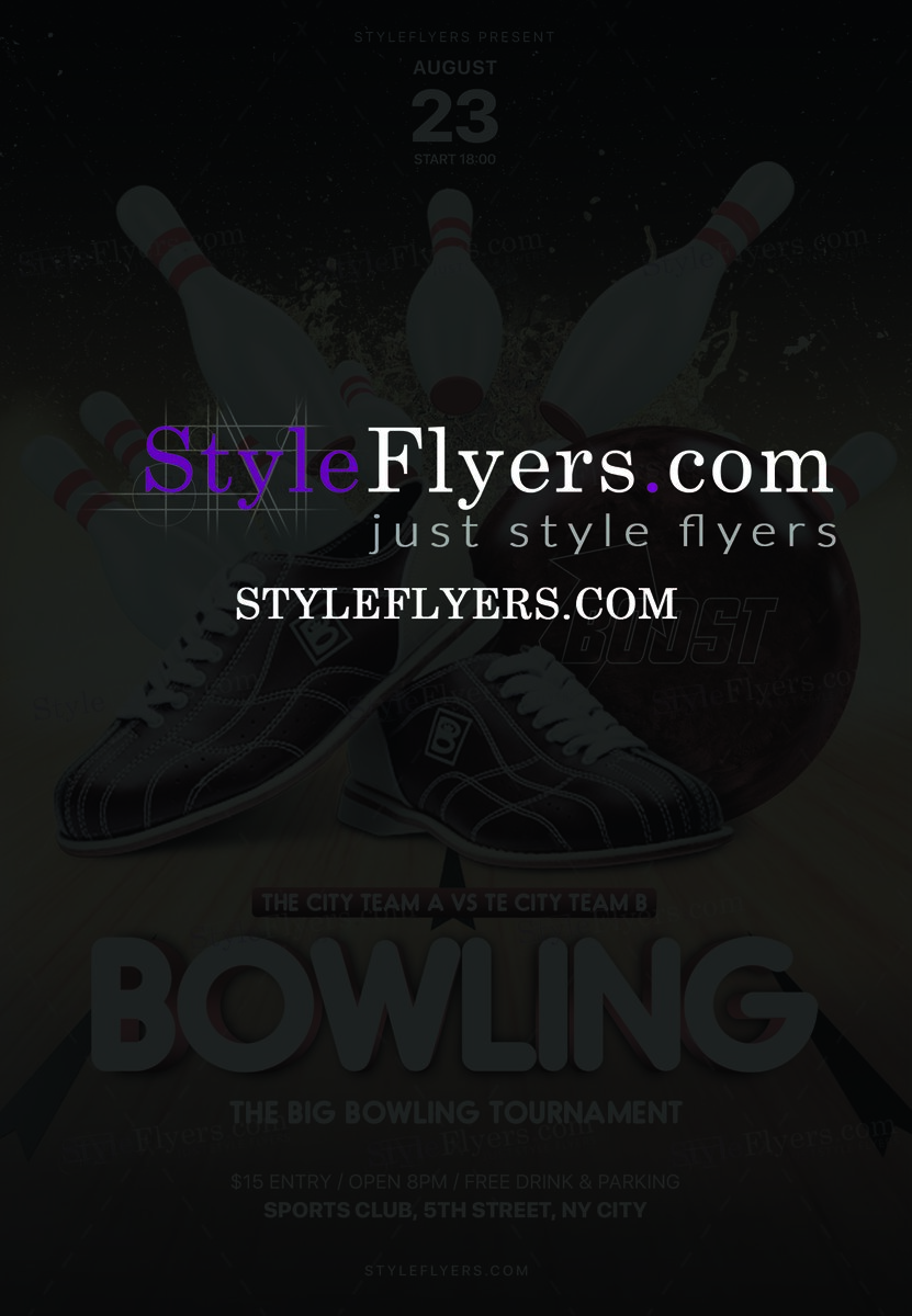 Bowling PSD Flyer Template