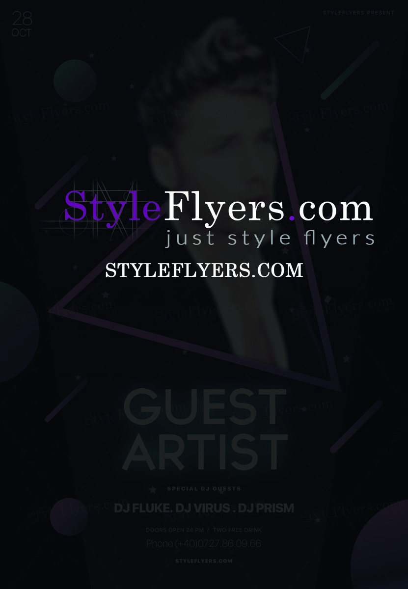 Guest Artist PSD Flyer Template1