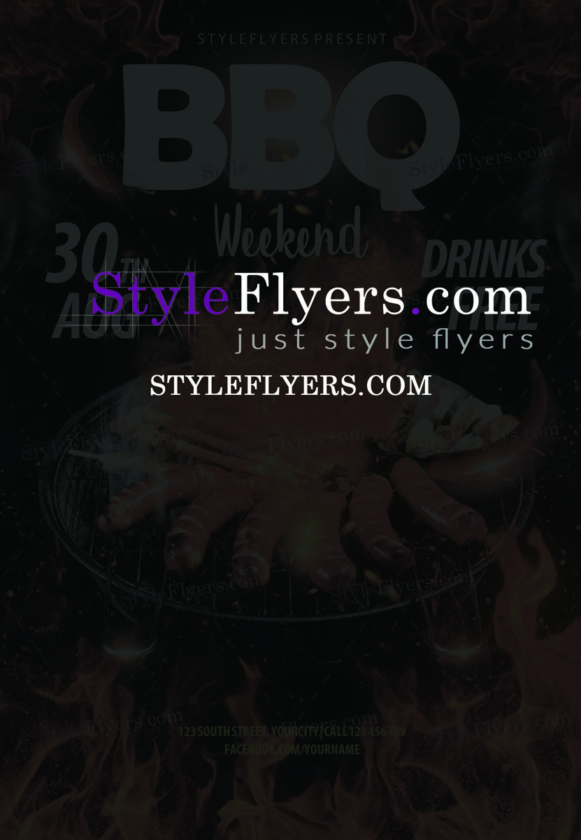 BBQ Weekend PSD Flyer Template