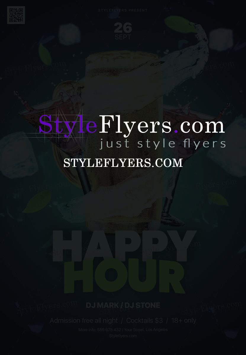 Happy Hour PSD Flyer Template