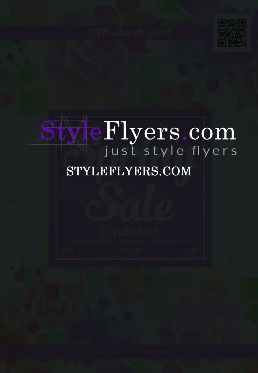 Spring Sale PSD Flyer Template
