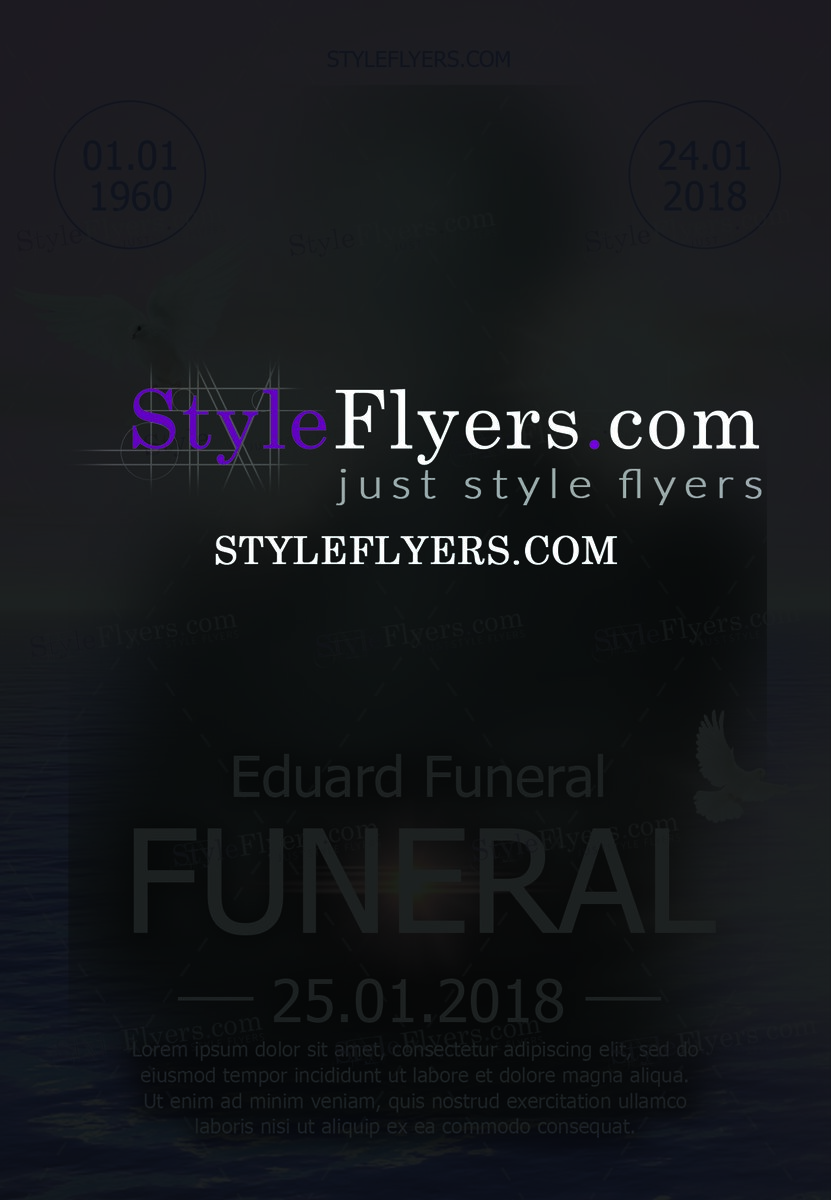 Funeral PSD Flyer Template
