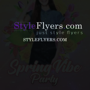 spring vibe party psd flyer