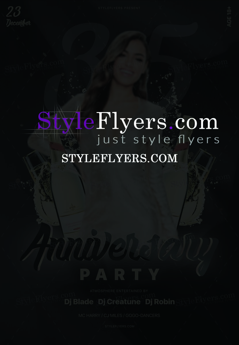 Anniversary Party PSD Flyer Template