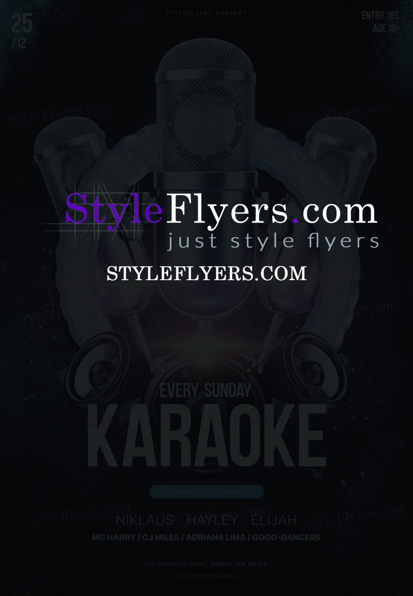 Karaoke PSD Flyer Template