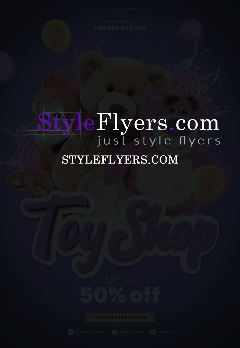 Toy Shop PSD Flyer Template