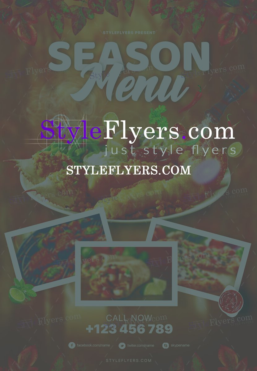 Season Menu PSD Flyer Template