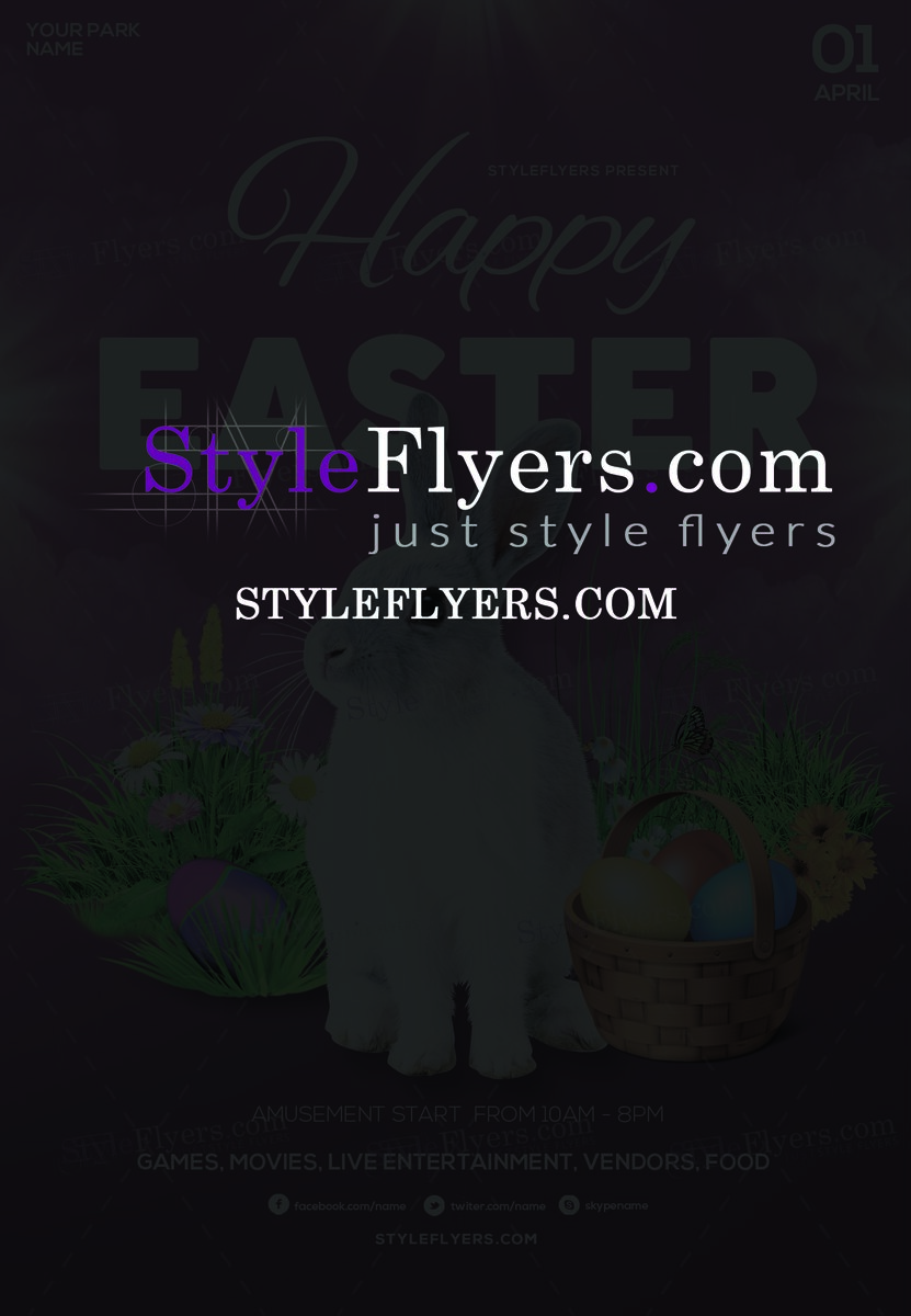 Easter PSD Flyer Template