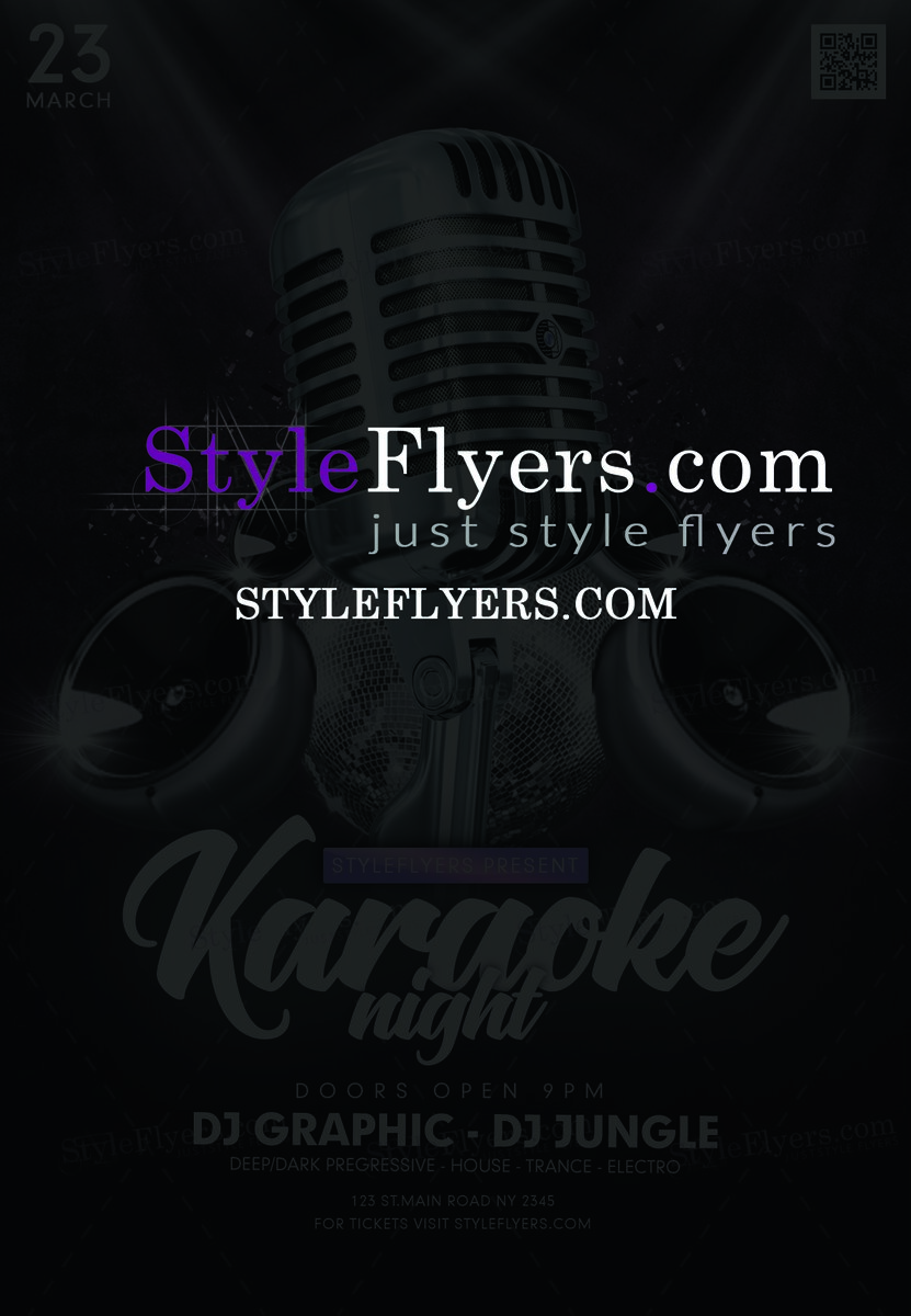 Karaoke PSD Flyer Template