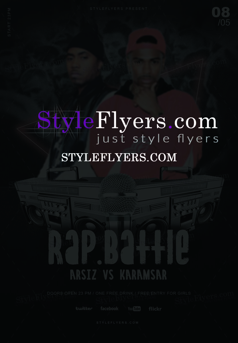 Rap Battle PSD Flyer Template