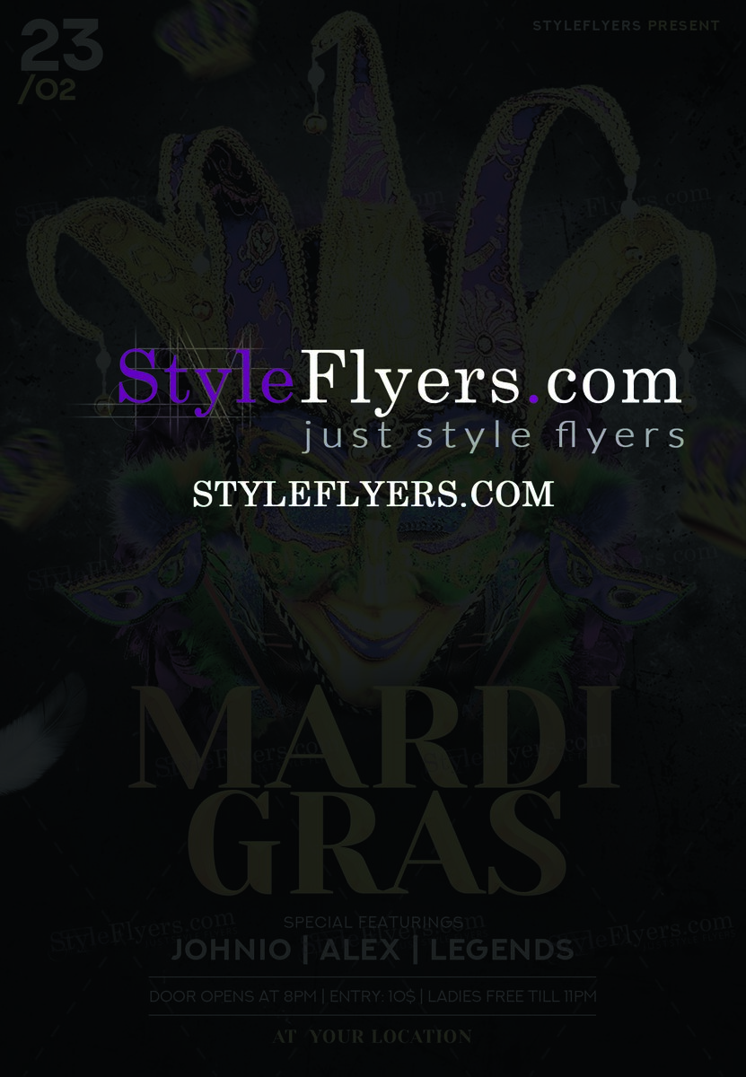 Mardi Gras psd flyer1