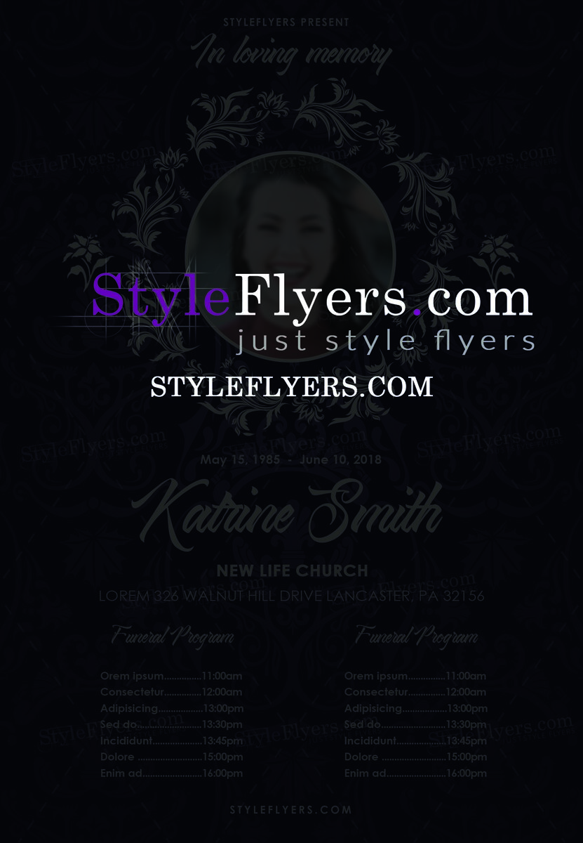 Funeral PSD Flyer Template