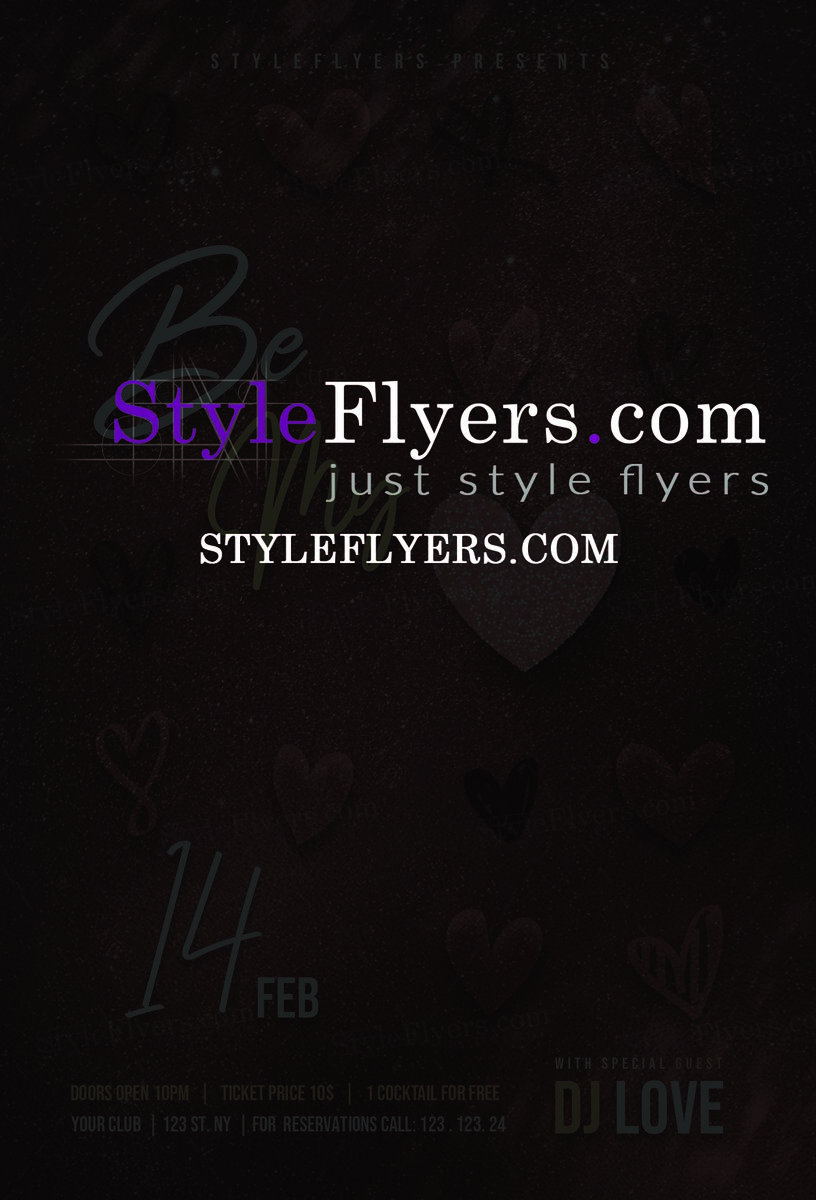 my valentine PSD Flyer Template