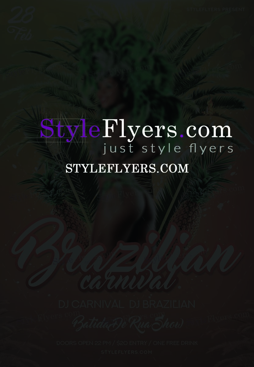 Brazilian Carnival psd flyer2