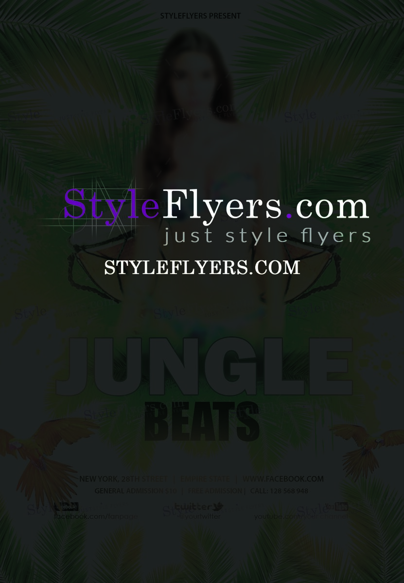 Jungle Beats PSD Flyer Template