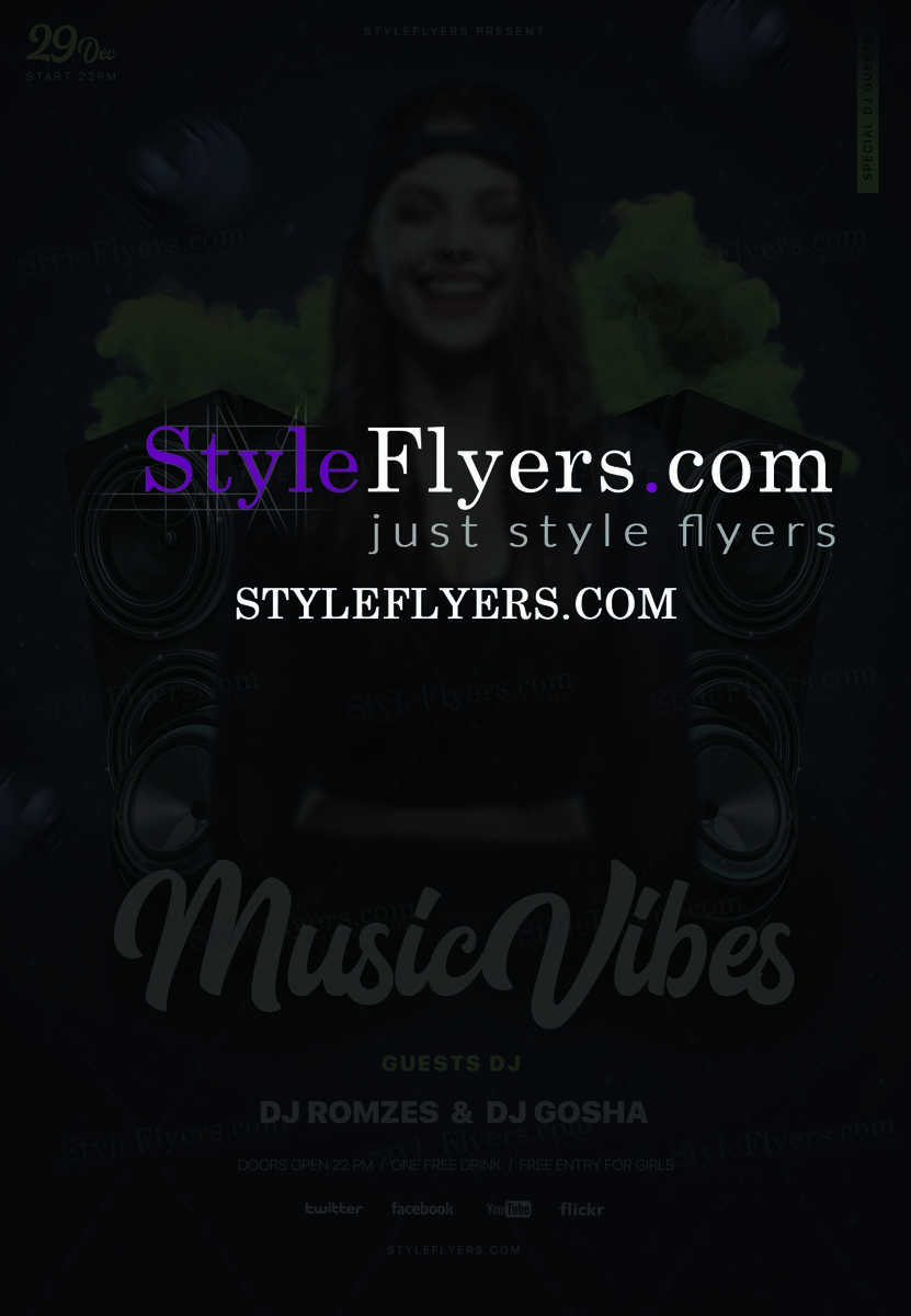 Music Vibes PSD Flyer Template