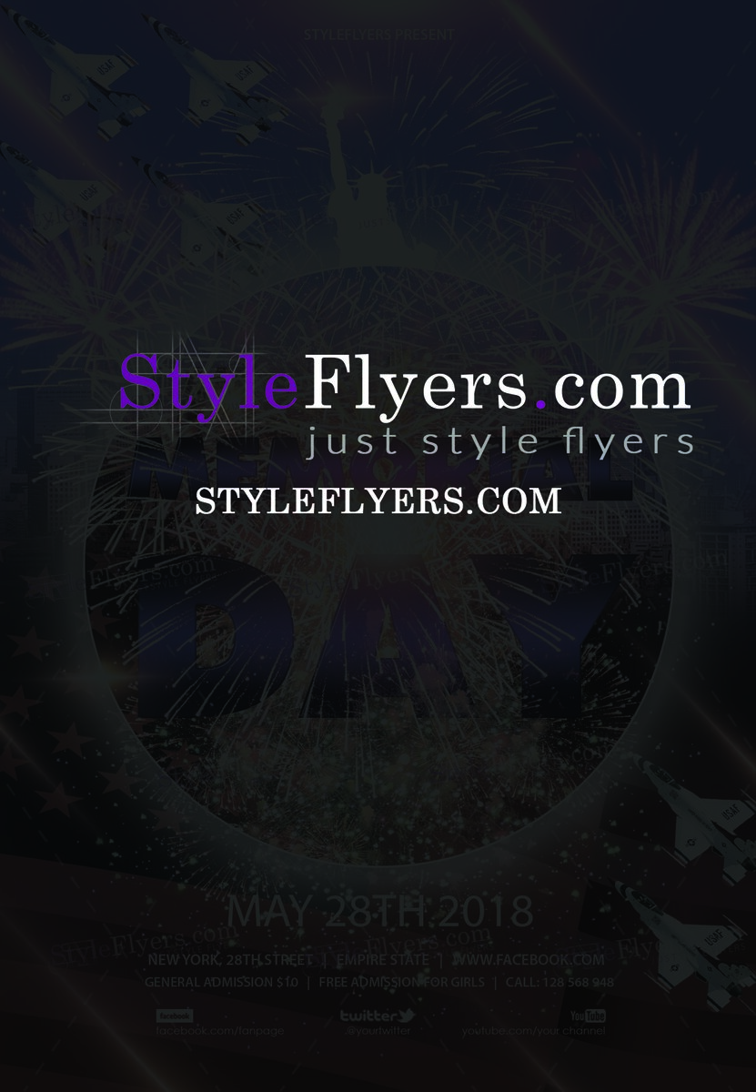 Memorial Day PSD Flyer Template1