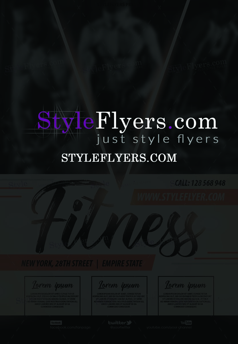 Fitness Flyer PSD template