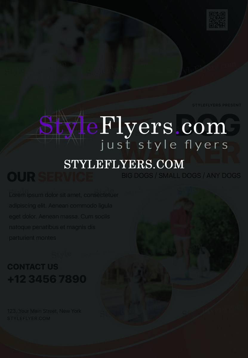 Dog Walker PSD Flyer Template