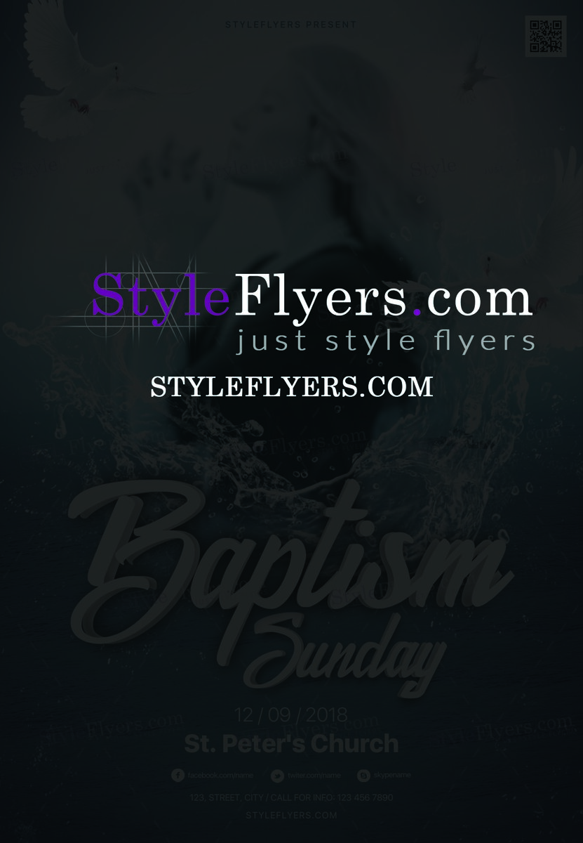 Baptism Sunday PSD Flyer Template